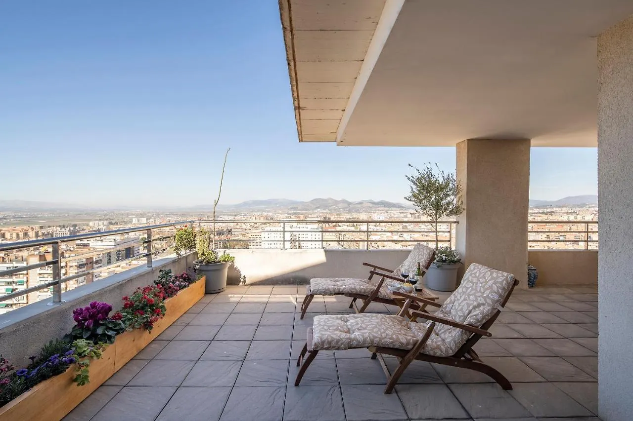 Atico Top Granada, Penthouse, 18-19Th Floor, City Centre, Views, Terrace, Free Parking Apartment Granada