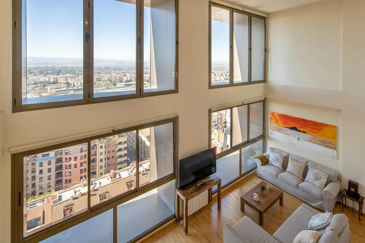 Atico Top Granada, Penthouse, 18-19Th Floor, City Centre, Views, Terrace, Free Parking 0*, Granada